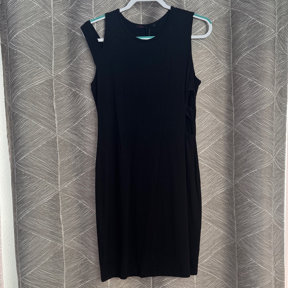 Nordstrom Black One-Shoulder Sheath Dress